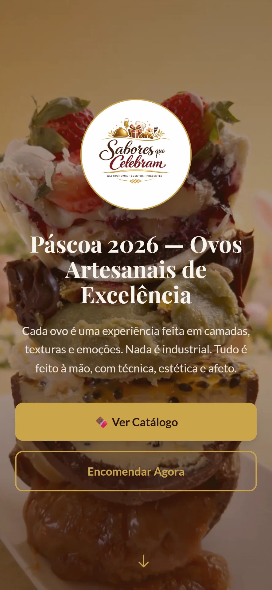 Campanha de ovos artesanais da Páscoa